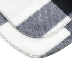 Vue Plaid doux à carreaux de couleur blanc| Krokrodeal