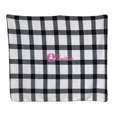 Vue Plaid doux à carreaux de couleur blanc| Krokrodeal