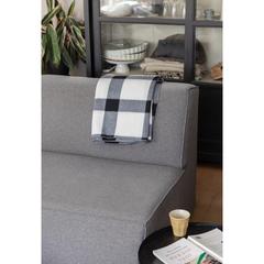 Vue Plaid doux à carreaux de couleur blanc| Krokrodeal