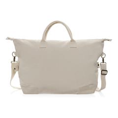 Vue Sac week-end en toile recyclée 500 g/m² AWARE™ Kezar de couleur blanc| Krokrodeal