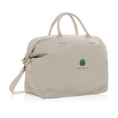 Vue Sac week-end en toile recyclée 500 g/m² AWARE™ Kezar de couleur blanc| Krokrodeal
