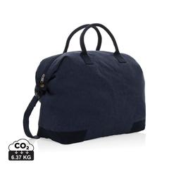 Vue Sac week-end en toile recyclée 500 g/m² AWARE™ Kezar de couleur bleu| Krokrodeal