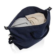 Vue Sac week-end en toile recyclée 500 g/m² AWARE™ Kezar de couleur bleu| Krokrodeal