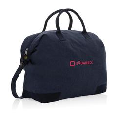 Vue Sac week-end en toile recyclée 500 g/m² AWARE™ Kezar de couleur bleu| Krokrodeal