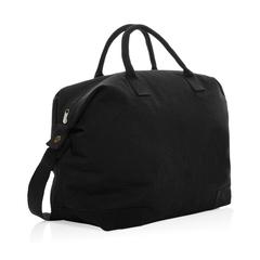 Vue Sac week-end en toile recyclée 500 g/m² AWARE™ Kezar de couleur noir| Krokrodeal