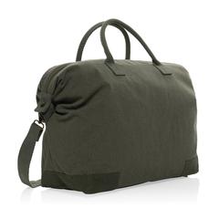 Vue Sac week-end en toile recyclée 500 g/m² AWARE™ Kezar de couleur vert| Krokrodeal