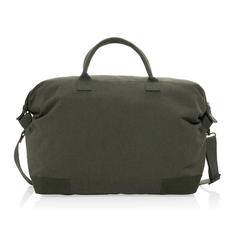 Vue Sac week-end en toile recyclée 500 g/m² AWARE™ Kezar de couleur vert| Krokrodeal