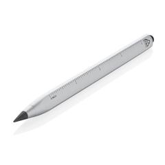 Vue Crayon infini et multitâches en aluminium recyclé RCS Eon de couleur gris| Krokrodeal