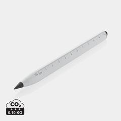 Vue Crayon infini et multitâches en aluminium recyclé RCS Eon de couleur blanc| Krokrodeal