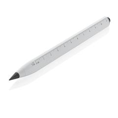 Vue Crayon infini et multitâches en aluminium recyclé RCS Eon de couleur blanc| Krokrodeal