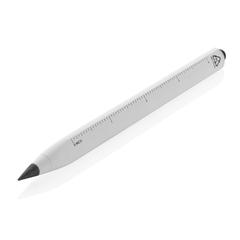 Vue Crayon infini et multitâches en aluminium recyclé RCS Eon de couleur blanc| Krokrodeal