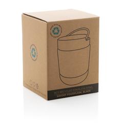 Vue Conteneur à aliments en acier recyclé certifiée RCS Savory de couleur noir| Krokrodeal