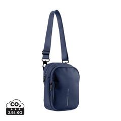 Vue Sac bandoulière Boxy de couleur bleu| Krokrodeal