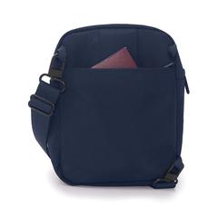 Vue Sac bandoulière Boxy de couleur bleu| Krokrodeal