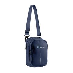 Vue Sac bandoulière Boxy de couleur bleu| Krokrodeal
