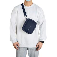 Vue Sac bandoulière Boxy de couleur bleu| Krokrodeal
