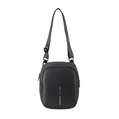 Vue Sac bandoulière Boxy de couleur noir| Krokrodeal