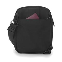 Vue Sac bandoulière Boxy de couleur noir| Krokrodeal
