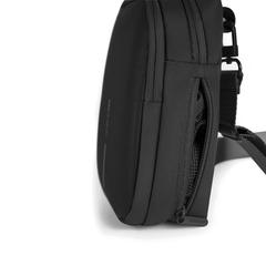Vue Sac bandoulière Boxy de couleur noir| Krokrodeal
