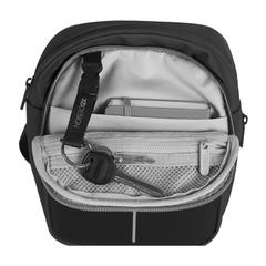 Vue Sac bandoulière Boxy de couleur noir| Krokrodeal