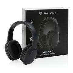Vue Casque sans fil Urban Vitamin Belmont de couleur noir| Krokrodeal