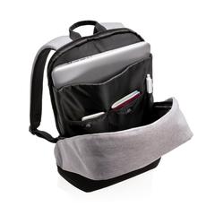 Vue Sac à dos antivol et anti RFID de couleur gris| Krokrodeal