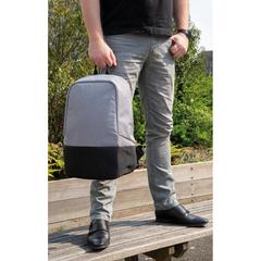 Vue Sac à dos antivol et anti RFID de couleur gris| Krokrodeal