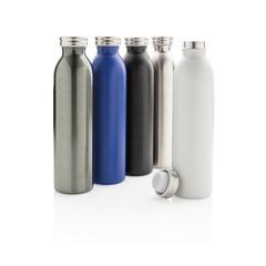 Vue Bouteille étanche avec isolation en cuivre de couleur gris| Krokrodeal