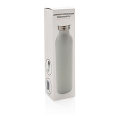 Vue Bouteille étanche avec isolation en cuivre de couleur blanc| Krokrodeal