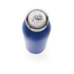 Vue Bouteille étanche avec isolation en cuivre de couleur bleu| Krokrodeal