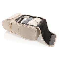 Vue Sac weekend en rPET AWARE™ Pascal de couleur beige| Krokrodeal