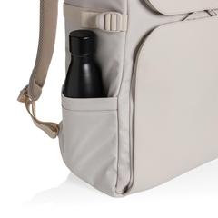Vue Sac weekend en rPET AWARE™ Pascal de couleur beige| Krokrodeal