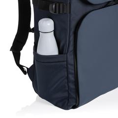 Vue Sac weekend en rPET AWARE™ Pascal de couleur bleu| Krokrodeal