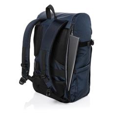 Vue Sac weekend en rPET AWARE™ Pascal de couleur bleu| Krokrodeal