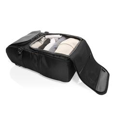 Vue Sac weekend en rPET AWARE™ Pascal de couleur noir| Krokrodeal
