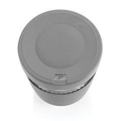 Vue Verre 360ml avec couvercle et manchon en silicone Ukiyo de couleur gris| Krokrodeal