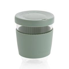 Vue Verre 360ml avec couvercle et manchon en silicone Ukiyo de couleur vert| Krokrodeal