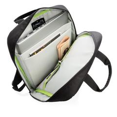 Vue Sac à dos 100% RPET pour ordinateur 15,6" Soho de couleur noir| Krokrodeal