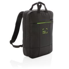 Vue Sac à dos 100% RPET pour ordinateur 15,6" Soho de couleur noir| Krokrodeal