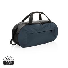 Vue Sac de sport moderne en rPET Impact AWARE™ de couleur bleu| Krokrodeal