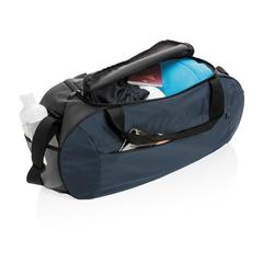 Vue Sac de sport moderne en rPET Impact AWARE™ de couleur bleu| Krokrodeal