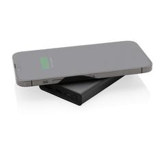 Vue Powerbank 5000 mAh et 5W en aluminium recyclé RCS Terra de couleur gris| Krokrodeal