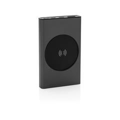Vue Powerbank 5000 mAh et 5W en aluminium recyclé RCS Terra de couleur gris| Krokrodeal