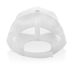 Vue Casquette filet 5 panneaux coton recyclé Impact AWARE™ de couleur blanc| Krokrodeal