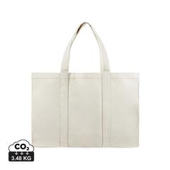 Vue VINGA Grand tote bag en toile recyclée AWARE™ Hilo de couleur blanc| Krokrodeal