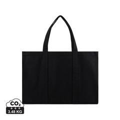 Vue VINGA Grand tote bag en toile recyclée AWARE™ Hilo de couleur noir| Krokrodeal