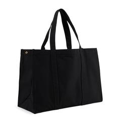 Vue VINGA Grand tote bag en toile recyclée AWARE™ Hilo de couleur noir| Krokrodeal