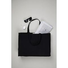 Vue VINGA Grand tote bag en toile recyclée AWARE™ Hilo de couleur noir| Krokrodeal
