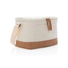 Vue Sac iso six canettes Impact AWARE™ en toile 16oz recyclé de couleur blanc| Krokrodeal