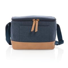 Vue Sac iso six canettes Impact AWARE™ en toile 16oz recyclé de couleur bleu| Krokrodeal